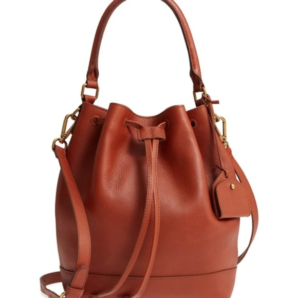 NWT Madewell Brown Leather Bucket Bag - Picture 8 of 8